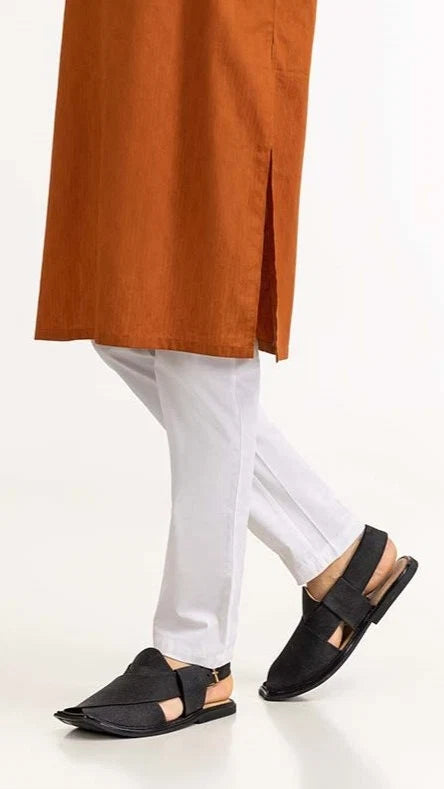 White Basic Men Trousers